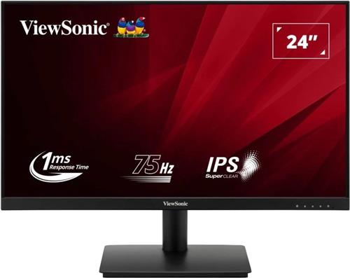 Viewsonic VA240-H-2 - LED-Monitor 24'' - 1920 x 1080 @ 75Hz - IPS - 250 cd/m² - 1 ms - HDMI, VGA (D-Sub) - Zwart