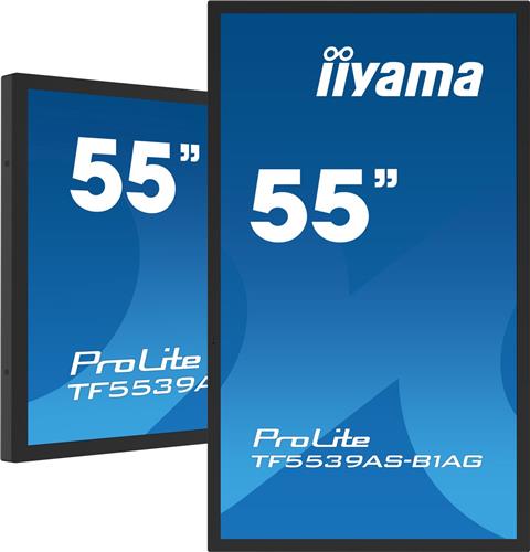 iiyama TF5539AS-B1AG beeldkrant Digitale signage flatscreen 138,7 cm (54.6") LED 500 cd/m² 4K Ultra HD Zwart Touchscreen Type processor Android 24/7
