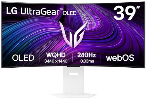 LG UltraGear OLED 39GX90SA-W - Curved Ultrawide Gaming Monitor - 240hz - USB-C - Smart LG WebOS - 39 inch