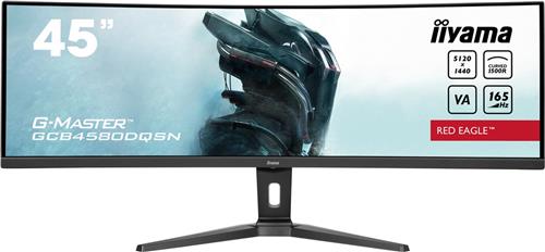 iiyama G-Master GCB4580DQSN-B1 Red Eagle - 45 Inch - VA - DQHD - 165Hz - 0.8ms - Curved - USB-C dock - Verstelbaar