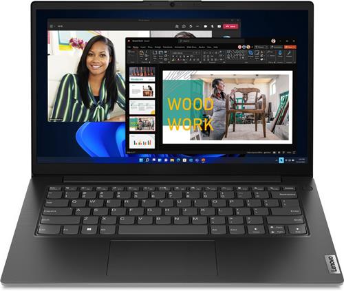 Lenovo V14 G4 AMN AMD Ryzen 5 7520U Laptop 35,6 cm (14") Full HD 8 GB LPDDR5-SDRAM 256 GB SSD Wi-Fi 5 (802.11ac) Windows 11 Pro Engels Zwart