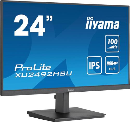 iiyama ProLite XU2492HSU-B6 - 24 Inch - IPS - Full HD - USB-Hub