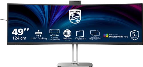 Philips 49B2U6900CH/00 computer monitor 124 cm (48.8") 5120 x 1440 Pixels Dual QHD LCD Zwart