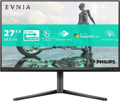 Philips Evnia 3000 27M2N3800A/00 - 4K Ultra HD Gaming Monitor - Luidsprekers - 27 inch - 320 hz