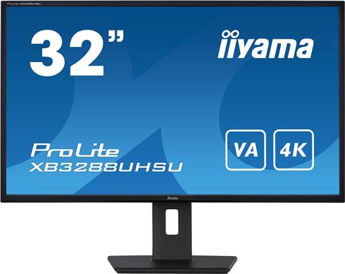 iiyama ProLite XB3288UHSU-B5 - 32 Inch - VA - 4K - USB-hub - Verstelbaar