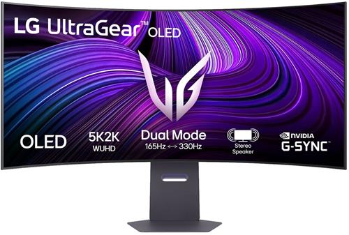 LG UltraGear OLED 45GX950A - 5K - Curved Ultrawide Gaming Monitor - Dual-Mode 165hz/330hz - USB-C 90W - Displayport 2.1 - 45 inch