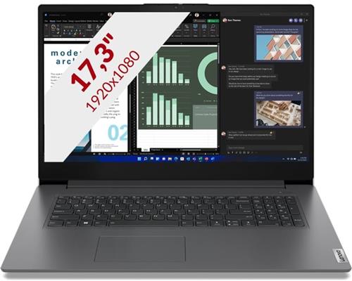 Lenovo V17 G4 IRU 83A2 Intel Core i7-1355U (12MB Cache), 16GB DDR4-SDRAM, 512GB SSD, 43.9 cm (17.3") Full HD 1920 x 1080 IPS, Intel Iris Xe Graphics, WLAN, Webcam, Windows 11 Pro 64-bit