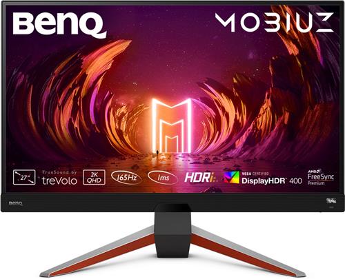 BenQ Gaming Monitor Mobiuz EX2710Q - 2560x1440 QHD -- IPS 165Hz Beeldscherm - 1ms MRTP - AMD FreeSync Premium - DisplayHDR 400 - Ingebouwde Speakers - 27 inch