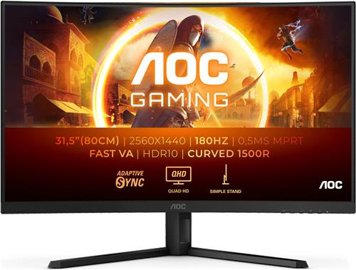 AOC CQ32G4VE - QHD Curved Gaming Monitor - 180hz - 32 inch