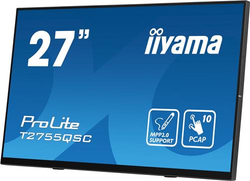 iiyama ProLite T2755QSC-B1 - 27 Inch - IPS - QHD - 10 punts touch