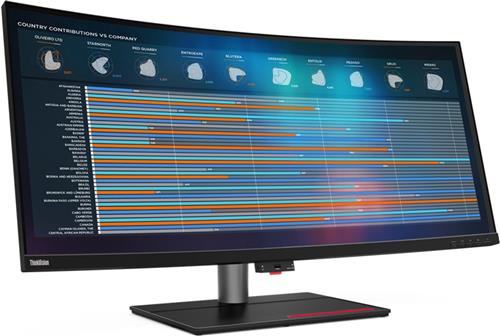 Lenovo ThinkVision P40w-20 LED display 100,8 cm (39.7") 5120 x 2160 Pixels 5K Ultra HD Zwart