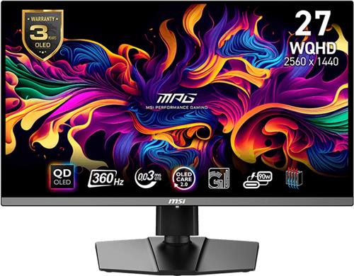 MSI MPG 271QRX QD-OLED - QHD Gaming Monitor - 360hz - 27 inch - USB-C 90w