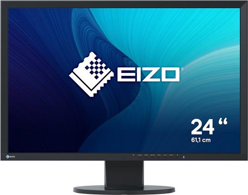 EIZO EV2430-BK LED-monitor 61.2 cm (24.1 inch) Energielabel E (A - G) 1920 x 1200 Pixel WUXGA 14 ms VGA, DVI, DisplayPort, Audio-Line-in, Hoofdtelefoon (3.5 mm