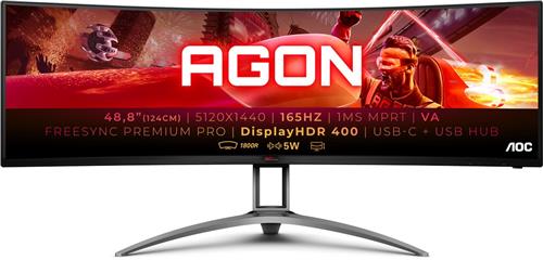 AOC B2 AG493UCX2 - QHD Ultrawide Gaming Monitor - USB-C - KVM-switch - 165hz - 49 inch