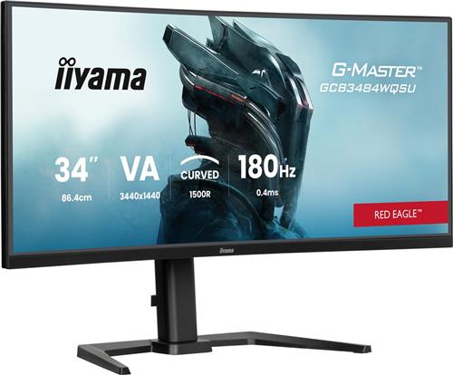 iiyama G-Master GCB3484WQSU-B1 Red Eagle - 34 inch - WQHD - VA - 180 Hz - Verstelbaar - Curved