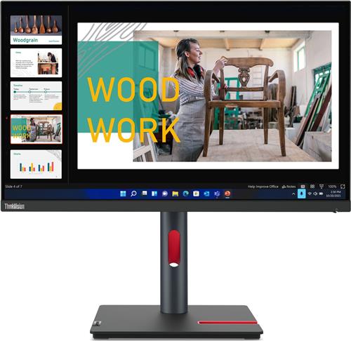 Lenovo ThinkVision P24q-30 LED display 60,5 cm (23.8") 2560 x 1440 Pixels Quad HD Zwart