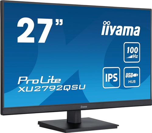 iiyama ProLite XU2792QSU-B6 - 27 Inch - IPS - QHD - USB-Hub