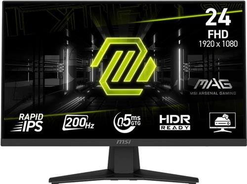 MSI MAG 244F - Full HD Gaming Monitor - Rapid IPS - 200hz - 24 inch