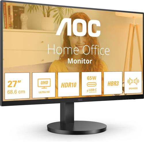 AOC U27B3CF - 4K USB-C Monitor - 65w - 27 inch