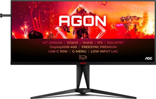 AOC AGON PRO AG405UXC - QHD Ultrawide Gaming Monitor - USB-C 90w - 144hz - 40 inch