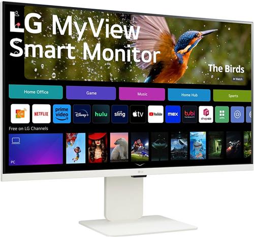 LG MyView 32SR83U-W - 4K IPS Smart Monitor - Smart TV - WebOS - Wi-Fi - Apple AirPlay USB-C 65w - 32 inch