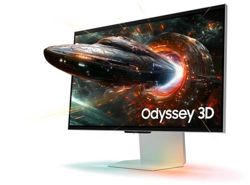 Samsung Odyssey 3D G90XF - 3D Monitor - 27'' IPS - 3840x2160 4K - 165 Hz - 1 ms - 300 cd/m² - 1x DisplayPort, 2x HDMI - HDR10, HDR10+ - G-Sync Compatible, FreeSync Premium - Zilver