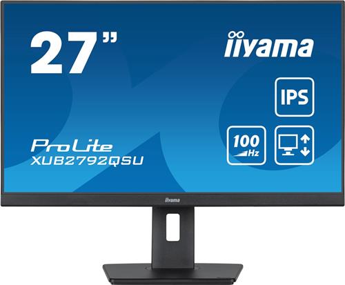 iiyama ProLite XUB2792QSU-B6 - 27 Inch - IPS - QHD - USB-hub - Verstelbaar