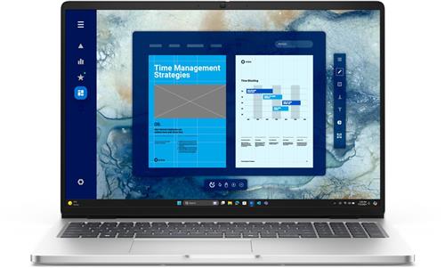 DELL Pro 16 PC16250 Intel Core Ultra 7 255U Laptop 40,6 cm (16") Full HD+ 16 GB DDR5-SDRAM 512 GB SSD Wi-Fi 6E (802.11ax) Windows 11 Pro US International Platina, Zilver