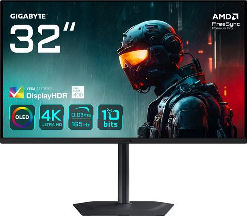 Gigabyte MO32U - 4K UHD OLED Gaming Monitor - 165hz - 32 inch