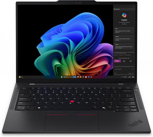 Lenovo ThinkPad T14s Gen 6 (Snapdragon) Copilot+ PC Qualcomm Snapdragon X1E-78-100 Laptop 35,6 cm (14") Touchscreen WUXGA 32 GB LPDDR5x-SDRAM 512 GB SSD Wi-Fi 7 (802.11be) Windows 11 Pro Engels Zwart