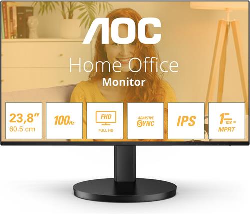AOC 24B3HA2 - Full HD IPS Monitor - 100hz - 1ms - Speakers - Randloos Design - 24 inch