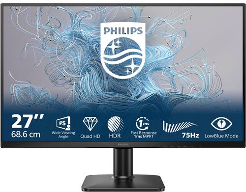 Philips 1000 series 27E2N1500L/00 computer monitor 68,6 cm (27") 2560 x 1440 Pixels Quad HD LED Zwart