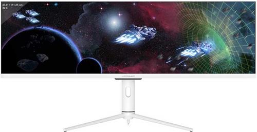 LC Power LC-M44-DFHD-120 Gaming monitor 111.3 cm (43.8 inch) Energielabel G (A - G) 3840 x 1080 Pixel UHD 4 ms Audio, stereo (3.5 mm jackplug), DisplayPort,