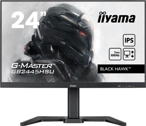 iiyama G-Master GB2445HSU-B1 Black Hawk - 24 Inch - IPS - Full HD - 100Hz - 1ms - In hoogte verstelbaar