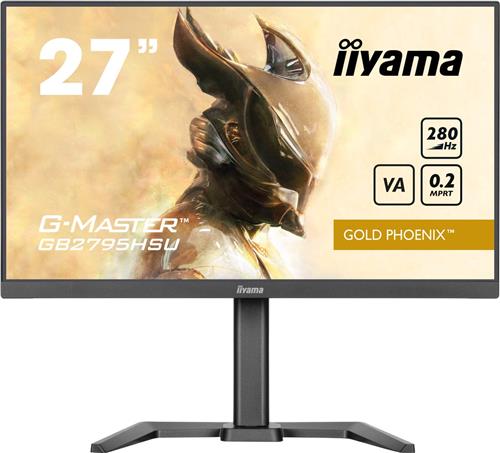 iiyama G-Master GB2795HSU-B1 Gold Phoenix - 27 inch - FHD - IPS - 280 Hz - 27 inch - IPS - USB-Hub (4x) - Verstelbaar