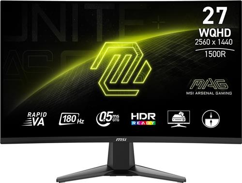 MSI MAG 27CQ6F - WQHD Curved Gaming Monitor - 180Hz - 27 Inch