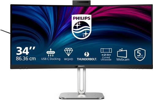Philips 6000 series 34B2U6603CH/00 computer monitor 86,4 cm (34") 3440 x 1440 Pixels Wide Quad HD LCD Grijs
