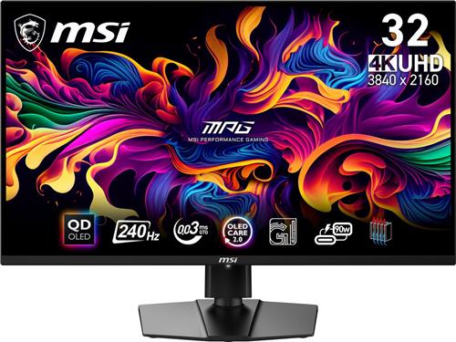 MSI MPG 321URX QD-OLED - 4K Gaming Monitor - 240hz - 32 inch - USB-C PD 90W