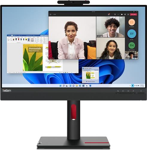 Lenovo ThinkCentre Tiny-in-One 24 Gen 5 - LED-monitor 23.8" (23.8" zichtbaar) - aanraakscherm - 1920 x 1080 Full HD (1080p) @ 60 Hz - IPS - 250 cdm² - 1000:1 - 4 ms - HDMI, DisplayPort - luidsprekers - ravenzwart