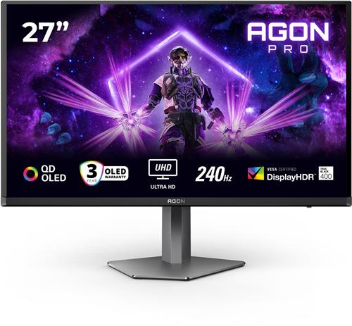 AOC AGON PRO AG276UZD - UHD QD-OLED Gaming Monitor - 240hz - 27 inch