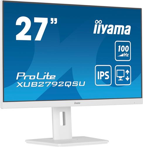 iiyama ProLite XUB2792QSU-W6 - 27 Inch - IPS - QHD - USB-hub - Verstelbaar