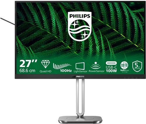 Philips 5000 series 27B2G5601/00 computer monitor 68,6 cm (27") 2560 x 1440 Pixels Quad HD LCD Zwart