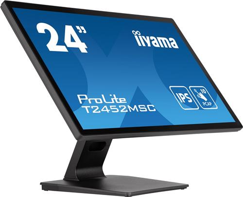 Iiyama Prolite T2452MSC-B1 - LED-monitor, IPS Full HD Monitor - 23.8 Inch - Luidsprekers - Touchscreen - Zwart
