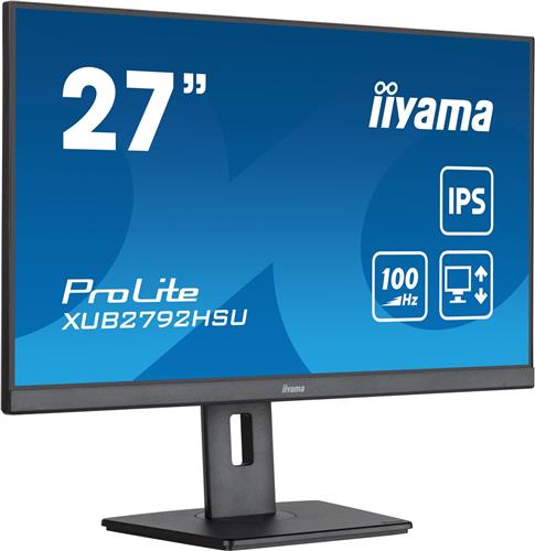 iiyama ProLite XUB2792HSU-B6 - 27 Inch - IPS - Full HD - USB-hub - Verstelbaar