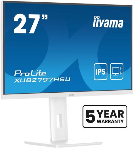 IIYAMA PROLITE XUB2797HSU-W2 - LED-monitor 27" 1920 x 1080 @ 100Hz - IPS - 300 cd/m² - 1000:1 - Wit
