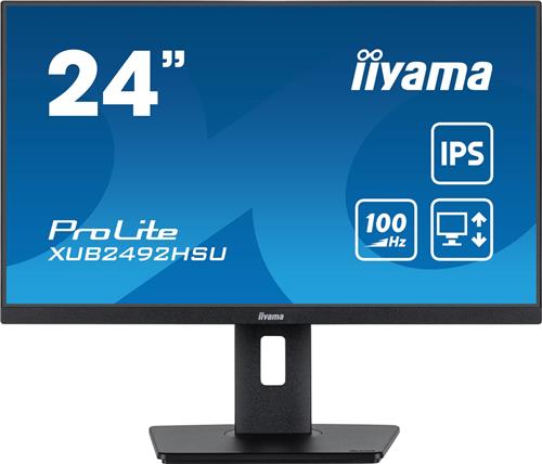 iiyama ProLite XUB2492HSU-B6 - 24 Inch - IPS - Full HD - USB-hub - Verstelbaar
