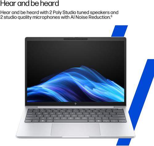 HP EliteBook 8 G1i 13 inch Notebook AI PC Intel Core Ultra 7 255U Laptop 33,8 cm (13.3") WUXGA 32 GB LPDDR5x-SDRAM 1 TB SSD Wi-Fi 7 (802.11be) Windows 11 Pro