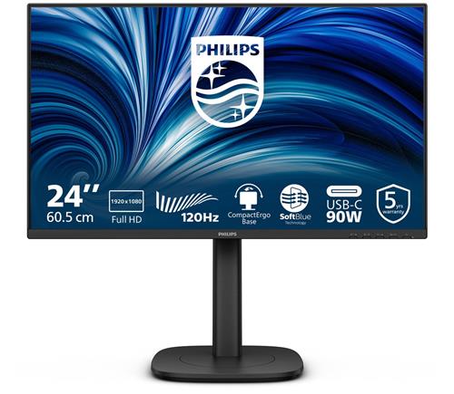 Philips 3000 series 24B2U3301/00 computer monitor 60,5 cm (23.8") 1920 x 1080 Pixels Full HD LCD Zwart