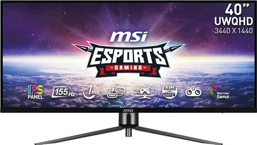 MSI MAG401QR - Ultrawide QHD Gaming Monitor - 155hz - Mystic Light - USB-C 65w - KVM - 40 inch