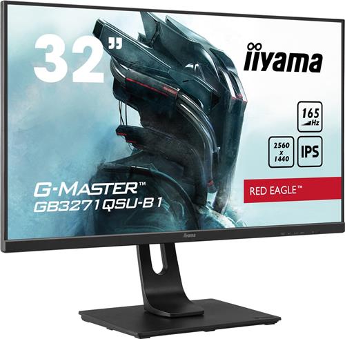 iiyama G-Master GB3271QSU-B1 Red Eagle - 32 Inch - IPS - QHD - 165Hz - 1ms - Verstelbaar